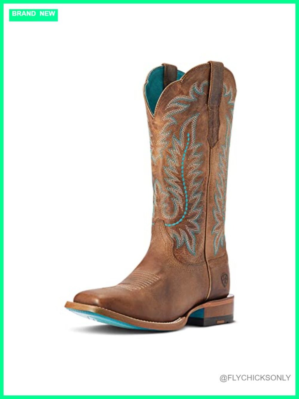 Western Boot Square Toe Leather Sole Cushioned Insole Cowgirl Boots